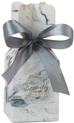 Whakano 20 Stück Quadrat Geschenkboxen für Süßigkeiten,Gastgeschenke Schachtel,Geschenkkartons Boxen,Geschenkschachtel,Schöne Favor Boxen für Tischdeko,Hochzeit Taufe Party Feier Dekoration,E,Grau