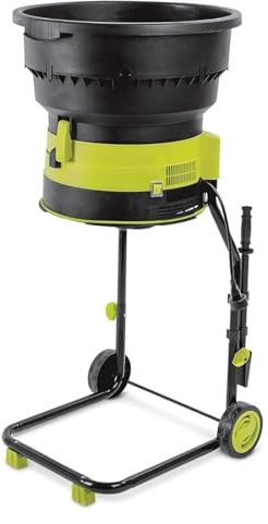 Trituratore da giardino，Shredder， Trituratore elettrico for foglie con cavo, trituratore for compost, cippatore elettrico con ruote e borsa portaoggetti