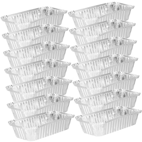 Plats en Aluminium pour Barbecue 50 Pièces Argenté, Four et Friteuse | Boîtes Alimentaires Pratiques, Usage Barbecue et Réception, Compatibles Réfrigérateur, Flammes, Lot de 50