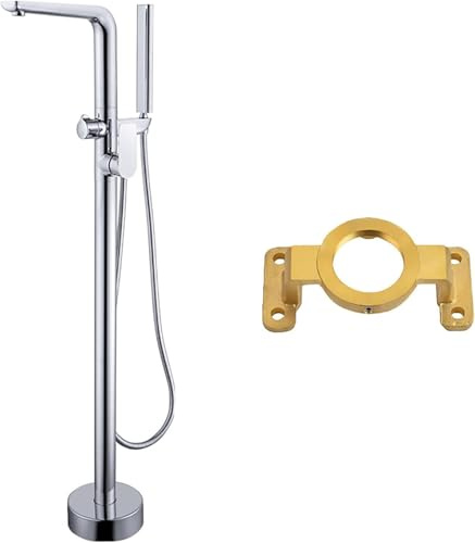 BOSHYUM Robinet de Baignoire sur Pied, Ensemble de Douche, Eau Chaude et Froide Mixte, pour hôtel et Chambres d'hôtes