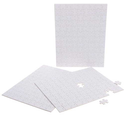 FUNNETOYU Leeres Holzpuzzle 3 Stück 18x23cm Sublimationspuzzle Selbstgemacht Wärmetransfer Zubehör Zum Bemalen Und Gestalten
