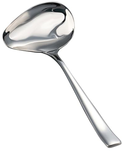 Mikikit Cuchara para Salsa de Acero Inoxidable con Mango Cazo Pequeño Resistente y Fácil de Limpiar para Cocina y Servicio de Salsas