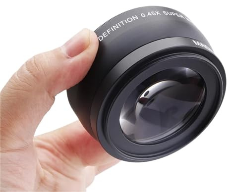 Compatible for Canon 0.45X Wide Angle Lens with Macro for 46-58mm Filter Threads(52MM)