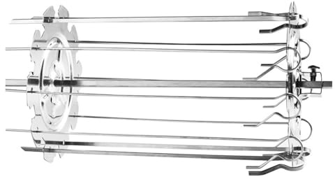 1 set di spiedini for in acciaio inox for barbecue, kebab, girarrosto, griglia for pollo, for forno arrosto, strumento cottura da campeggio fai te(20cm)
