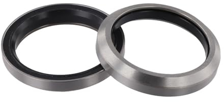 Wlinfetity 2Pcs for Bike Headset Bearings 51.8x40x8mm, Ball Bearing Steels with Rubber Sealing Cover, 36°/45° Bevel Angle, Silver