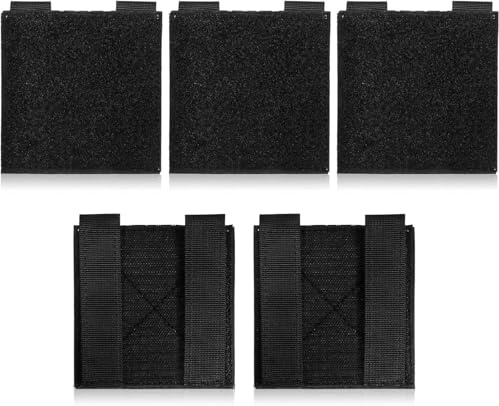 5 stycken taktiska morallappar, 10,5 x 10,5 cm, molle panel, kardborreband, nylon, molle-kardborreband, adapter för taktiska lappar med fast ryggdel, ryggsäckar och skivhållare