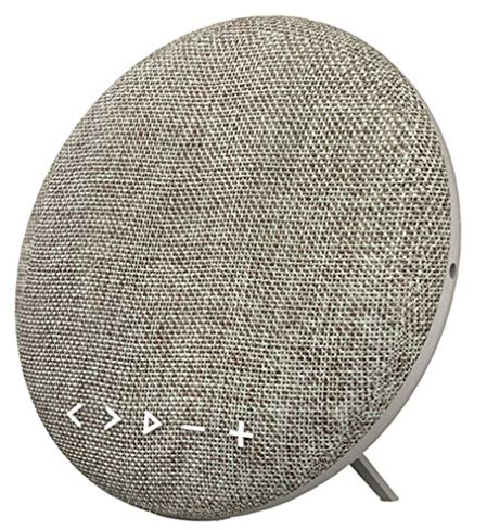 WYGC Speakers Enceinte Bluetooth Portable 12W en Tissu Portable sans Fil Couverture en Tissu Musique D'intérieur TF AUX Haut-Parleur Rond pour iOS, Android et Smartphone (Couleur : Marron)