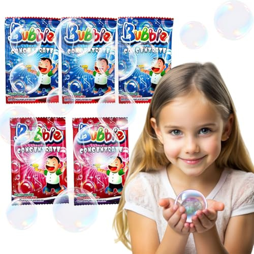 Koolbitz Bubble Solution for Bubble Machine Toy, Toy Game Essential for Kids, Boys and Girls, Making Bubble Solution for Bubble Machine for Outdoor Indoor Fun (5 Packets)