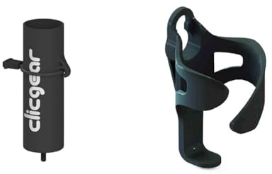 Clicgear Trolley Umbrella Holder, Black, Golf Trolley Cup Holder XL, Black