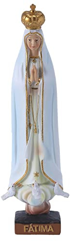 Estatua de la Virgen de Fátima de 8.0 in de alto, regalo religioso católico, estatua de Nuestra Señora de Fátima para decoración de altar, colección o decoración religiosa