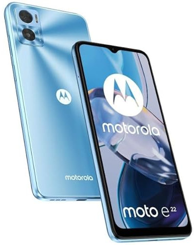 Motorola Moto E22 64 Go/4 Go de RAM, Dual SIM, Bleu Cristal