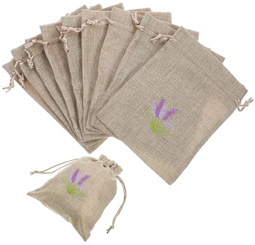 Healeved Decorative Sachet Bags 10pcs Empty Sachet Pouches Linen Perfume Holders