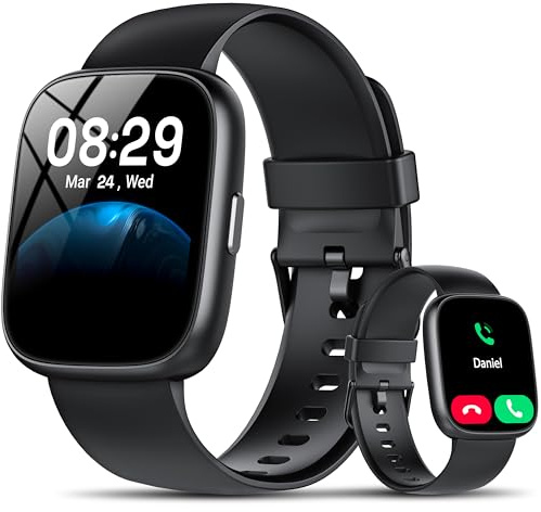 Smart Watch with Alexa Built-in, 1.83 HD Bluetooth Calling Fitness Tracker