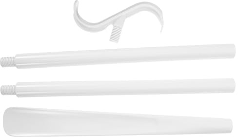 Hoement Bastone per Medicazione Staccabile e Calzascarpe Portatile in Abs Bianco, Sollevatore per Scarpe e Aiutante per Vestirsi, Leggero e Comodo per Anziani, Disabili e Donne Incinte