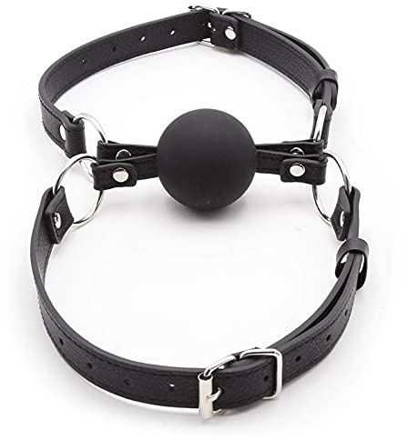 JiXGzAo Mordaza Bucal Mordaza De Bola BDSM Mordaza De Doble Boca Mordaza De Bola De Silicona Fetiche BDSM Sex Bondage Juego De Roles Extremo Juguete Sexual