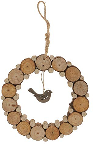 Tubayia Vintage Holz Vogel Kranz Türkranz Wandkranz Dekokranz Hochzeit Wanddeko Hängedeko