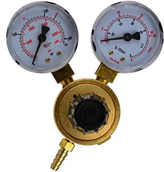 BSD Argon CO2 Gasregler - Gas Druckminderer für MIT/TIG Schweißgerät - 2 Manometer - 200 bar