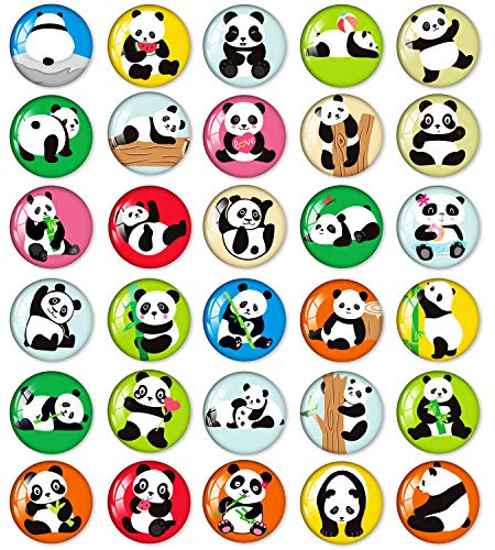 30PCS Panda Kühlschrankmagnete für Kühlschrank Nette Lustige Magnete Küche Schulschränke Klassenzimmer Whiteboard Büro Kabine Magnettafel Dekorative Magnete Geschenke für Erwachsene Kinder