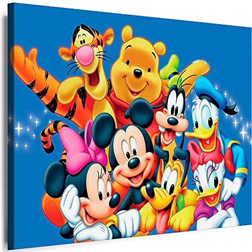 Julia-Art - Bilder Film Cartoons Tiere Kinderfilme Mäuse Enten150 x 100 cm LeinWandBilder Xxl - 1 Teilige WandBilder Art 3D Modern Kunstdrucke w-a-2063-72