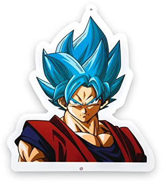 Teknofun - Licencia Oficial Dragon Ball Super - Mural de Pared LED Neón Goku - Decoración Luminosa - Cable USB - Se Entrega con 2 Soportes - para Niños y Adultos - A Partir de 14 años - 811414