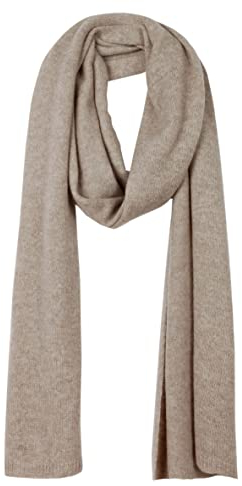 Bovari 100% Kaschmir Schal - Damen und Herren - Strick-Schal in Premium Qualität - kuschelweich und warm (Taupe)