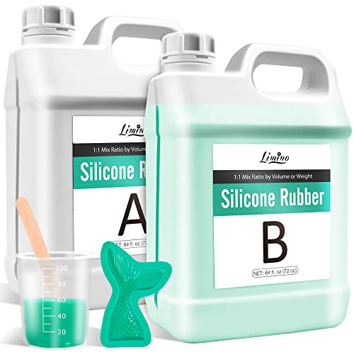 Silicone liquido in gomma – 3,8 l/4,2 kg 15 A stampi in silicone – Kit per stampi in silicone – 1 rapporto Teal silicone per stampi in resina fai da te, stampo per candele, stampo per sapone, versare