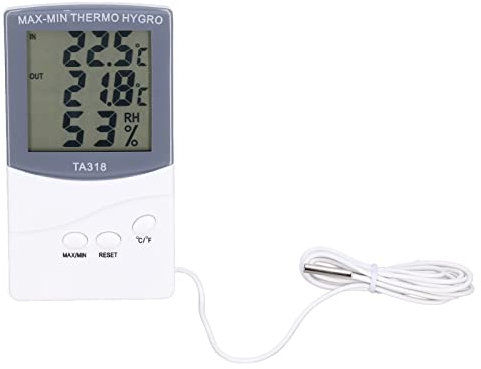 Thermomètre Intérieur-Extérieur, Thermomètre De Table Moderne, Hygromètre, Degrés Réglables Avec Sonde, Capteur De Température Intérieure Et Extérieure, Moniteur De Thermomètre