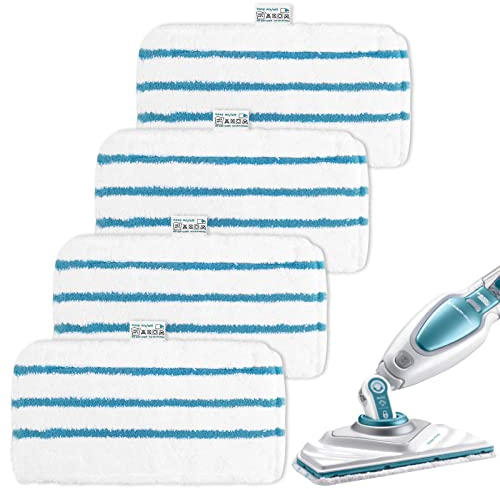 4 Panni per Black and Decker Steam Mop FSMP20 Panni Lavabili in Microfibra per Black & Decker Steam Mop FSMP20, FSMH1321JMD, FSM1500, FSM1600, FSM1610, FSM1620, FSM1621, FSM1630, FSMH162