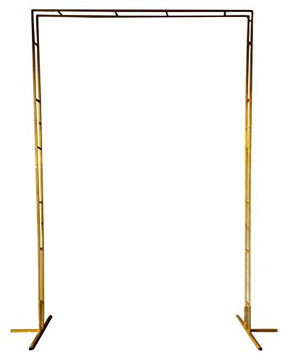 Support d'arche de Mariage doré, Double Barre, Assemblage Facile, 6,56 x 9,84 Pieds, Arche de Jardin carrée, tonnelle en métal for Mariages, fêtes, banquets, événements, décoration/2166