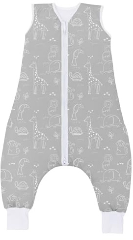 Fillikid Schlafsack mit Füßen Exklusiv | Babyschlafsack Sommer 0.5 TOG | Sommerschlafsack ungefüttert mit Beinen | 100% Baumwolle, waschbar 40°C | leicht & atmungsaktiv für Neugeborene und Kleinkinder