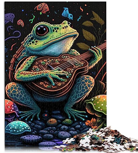 Puzzle „Frosch spielt Banjo“, 1000 Teile, Holzpuzzle, pädagogisches Spielzeug zum Stressabbau, 50 x 75 cm