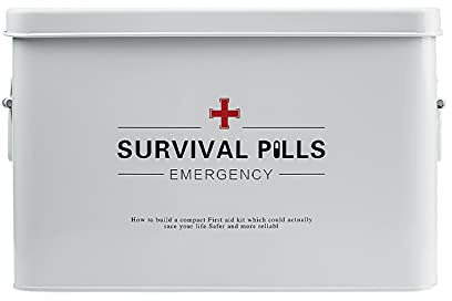 Medizin-Aufbewahrungsbox, Behälter, tragbar, Erste-Hilfe-Set, Familien-Aufbewahrungsbox, Organizer, Medizintruhe, Aufbewahrungsbox, medizinische Box aus Kunststoff (32,5 x 19 x 20,5 cm) (32,5 x 1