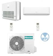 Condizionatore Climatizzatore con inverter dual split Console Hisense Hi Comfort e AKT26 9000+12000 Btu R32 in A++