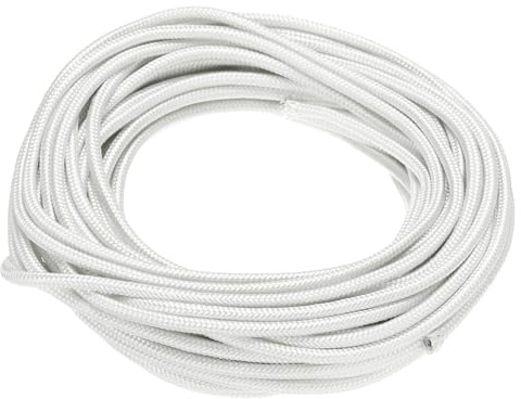 QUARKZMAN 17 AWG Silikon Elektrokabel 1 mm² 10 Meter Flexibles Hochtemperatur Geflochtenes Kabel Sauerstofffreier Kupferdraht Isolierter 500 Grad Celsius für Lampe Boiler Heizung Weiß