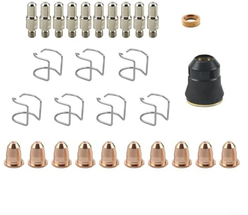 S45 Plasmabrenner Elektrode PR0110 Spitze PD0116 Halter für 95136, 97994, 91814 (24-teiliges Set)