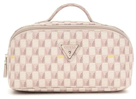 GUESS G Wave Large Cosmetic Travel Bag Blush Logo