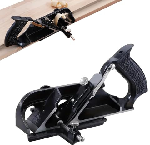 European Wood Planer, Iron Carpentry Woodcraft Trimming Cutter, Woodworking Flat Plane Carpenter Tool for Rabbets Trimming Chamfering Treat Burrs