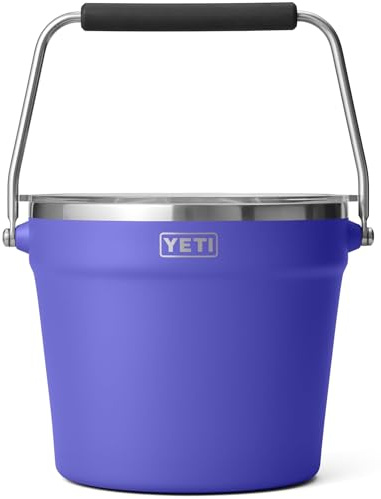 YETI Rambler Beverage Bucket Double Wall Vacuum Insulated Ice Bucket with Lid, Ultra Marine Violet