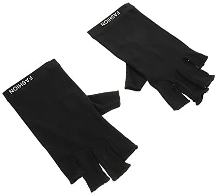 FRCOLOR Uv Gloves Manicure Fingerless Gloves Skin Protective Manicure Salon Nail Art Tools Heat Sunscreen