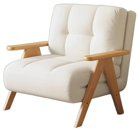 Sillon Cama 1 Plaza Plegable Sofá Cama Convertible con Respaldo Ajustable en 5 Posiciones Almohada Acolchada para Oficina Dormitorio Salón