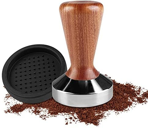 Elsrantor Kaffee Tamper Set,Espresso Tamper 51mm, Kaffeestampfer aus Edelstahl, inkl Tampermatte, Design Kaffee Tamper, für perfekten Cafes und Kaffeeliebhaber