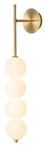 - Lampada da Parete di Lusso in Perle, A Forma di Sfera di Vetro, Decorazione per La Casa, Lampada da Parete per Soggiorno, Compatibile con Comodino, Luce A Sospensione A LED, Oro