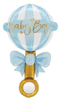 Baby Rattle 35 Foil Party Balloon (Boy)