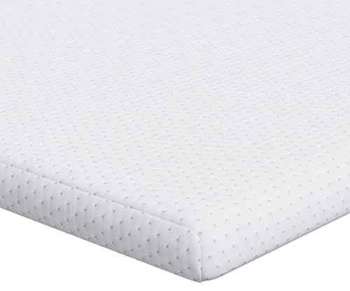 vidaXL 70 x 200 cm Cold Foam Mattress Topper, White Finish, Cooling Gel Technology, Breathable, 100% Polyester Jacquard Opaque for Indoor Use, Machine Washable and Suitable