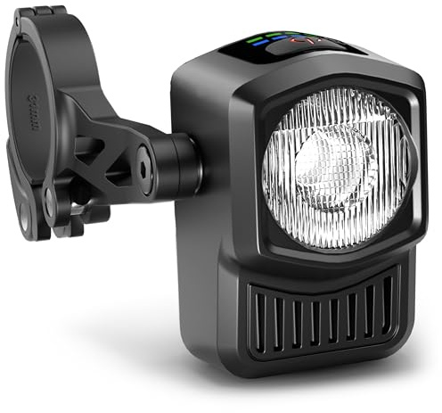 BÜCHEL Kit d'éclairage de vélo - USB-C - LED - avec durée d'éclairage de 8 h et indicateur de contrôle - Kit d'éclairage de vélo Conforme à la StVZO - Montage sans Outil (feu Avant LED, Batterie