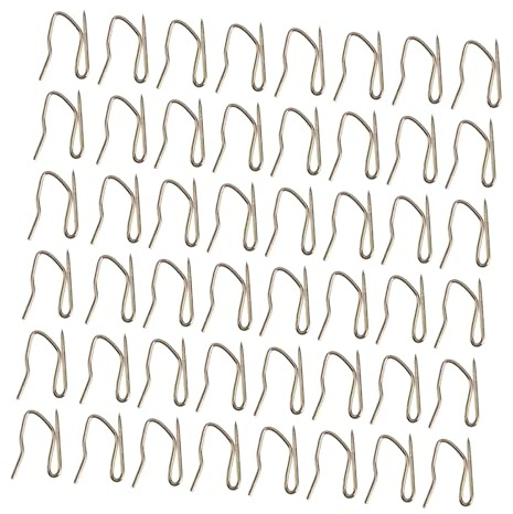 TOGEVAL 1 Caja Ganchos Metálicos Resistentes para Cortinas de Baño y Ducha Acero Inoxidable Anticorrosión Unidades Diseño Redondeado para Deslizamiento Suave Visillos y Rieles