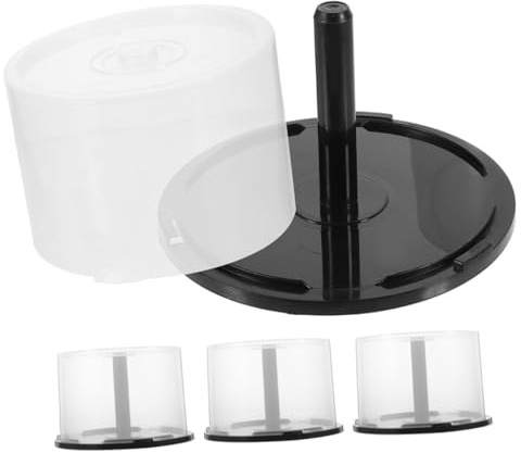 KOMBIUDA CD Aufbewahrungsboxen 4 Stück-Pack aus Pp, Rund, für CD und DVD | Leere CD Hüllen, Platzsparend und Robust, für Auto und Wohnheim
