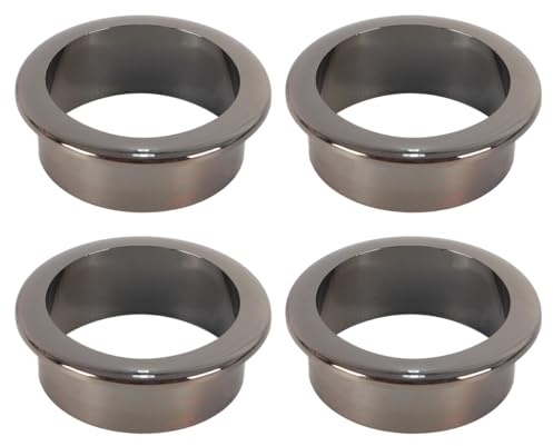 Gutol 4 pasacables de escritorio de 40 mm, cubierta de orificio para cables de plástico de nailon, organizadores de cables para escritorio de ordenador, protector (negro)