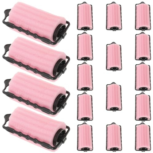 Sewroro 18stücke Schwamm Lockenwickler Hitzefreie Friseurwickler für Damen und Mädchen Birnenform Lockenwickler ohne Hitze für Curtain Bangs und Haare