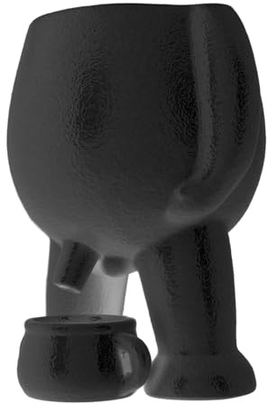 Akozon Keramik-Blumentopf, Simulation, Innovativer Kleiner Mann Pinkelt, Dekoration, Sukkulenten-Pflanztopf für Büro, Schreibtisch, Weiß, Little Man Pees Sukkulenten-Pflanztopf mit Ablaufloch (Black)